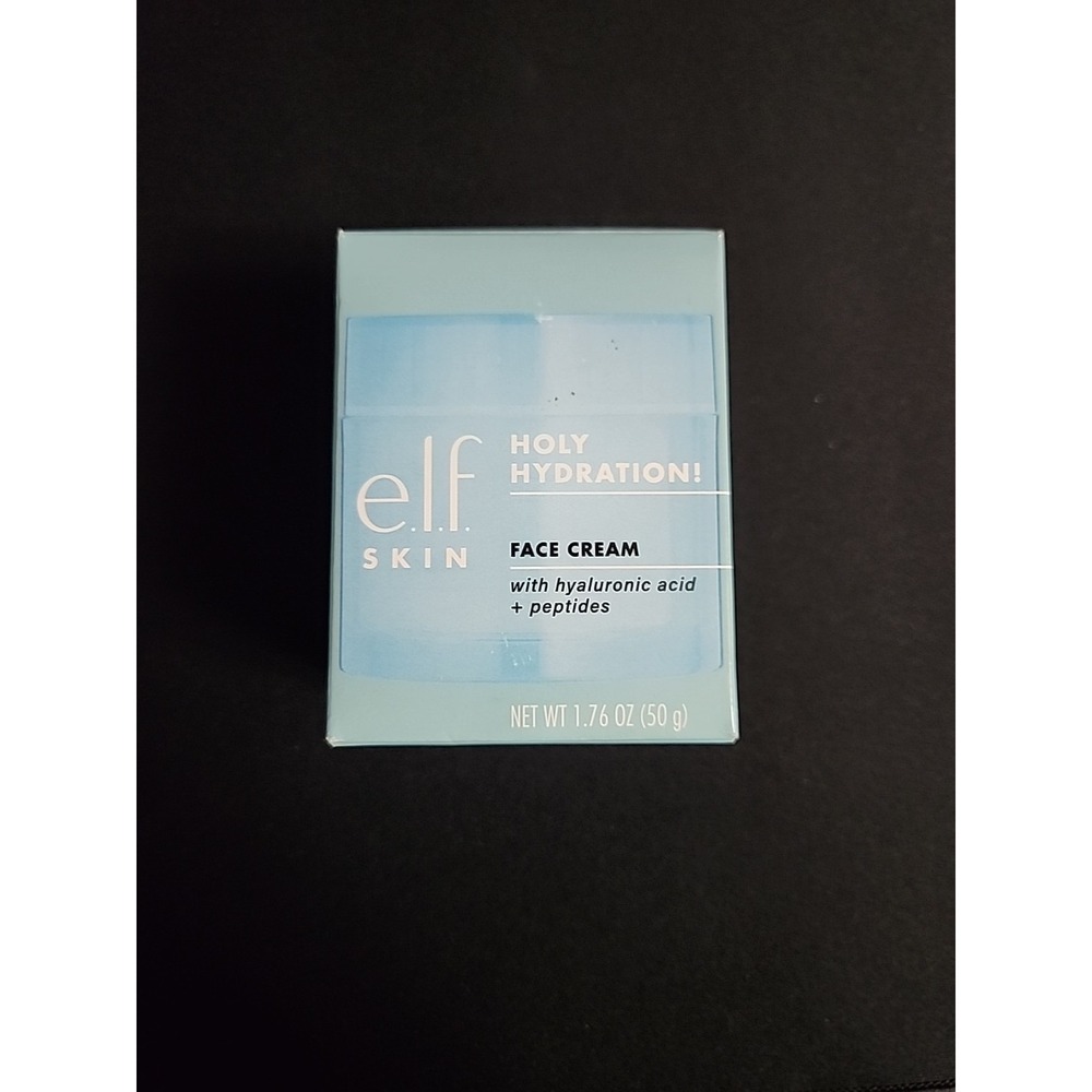 ELF Holy Hydration‎ Face Cream W/Hyaluronic Acid Peptides 1.76oz Fragrance Free